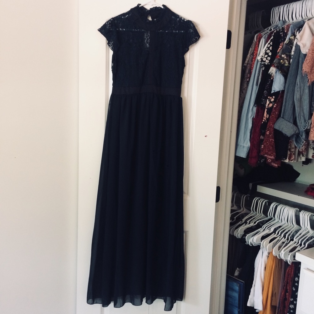 Navy blue maxi dress